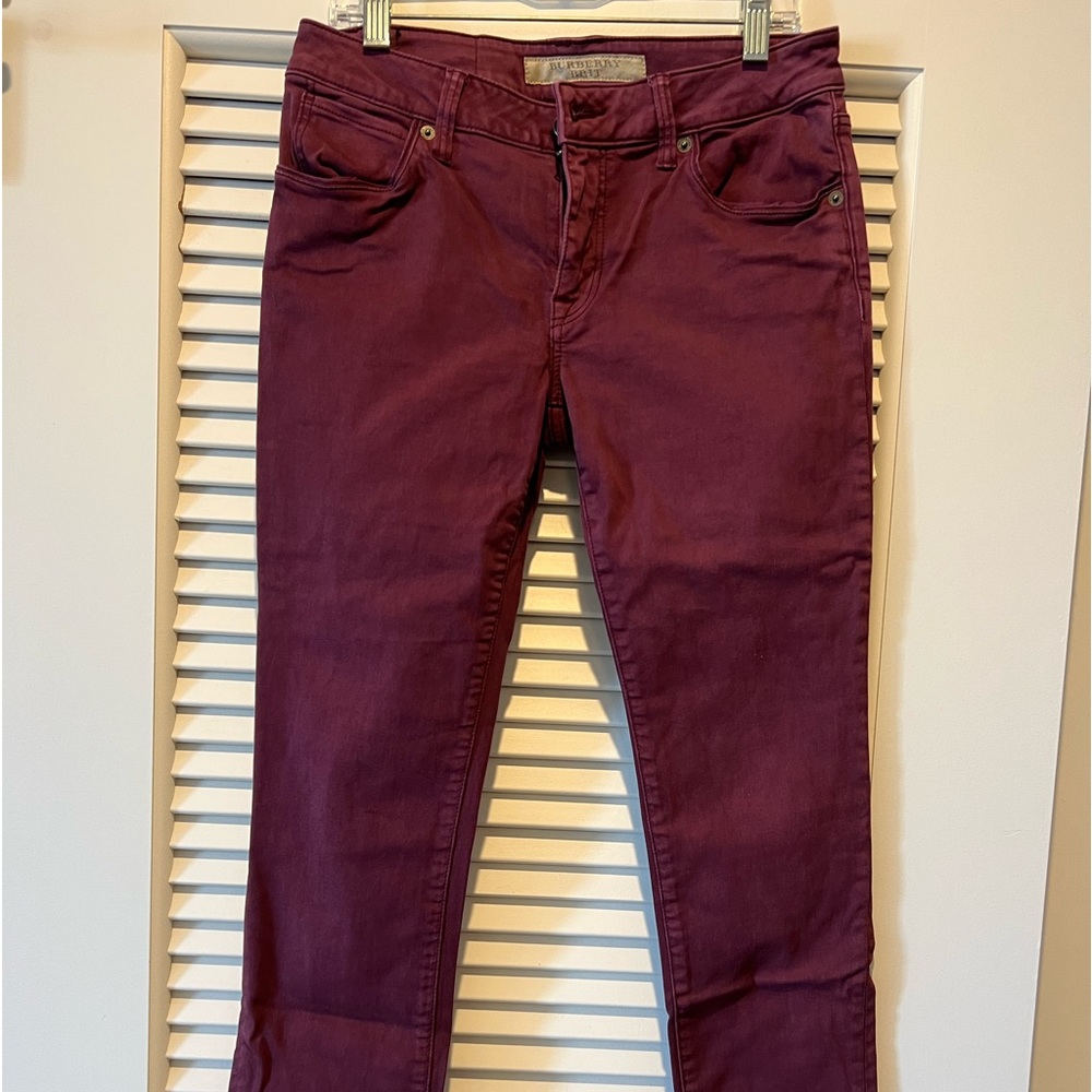 Burberry jeans burgundy-purple, Skinny Fit style